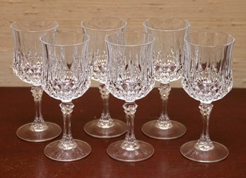 Cristal D'Arques Longchamp Lead Crystal Stemmed Wine Glasses