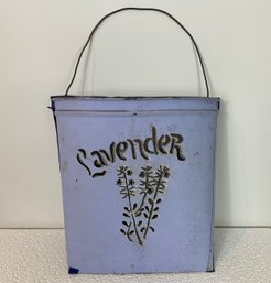 Metal Lavender Wall Bucket