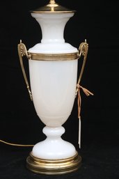 White Opaline Lamp With Shade