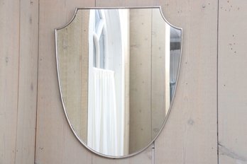 Polished Nickel Shield Form Mirror