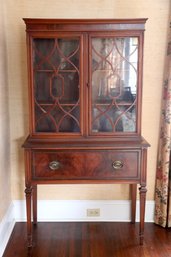 Burl Mahogany Curio Hutch