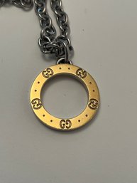 Gucci 18K Gold And Stainless Steel Pendant