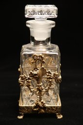 Gilded Gold Crystal Bottle