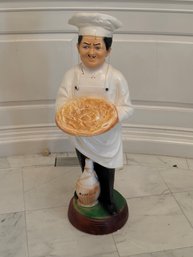 Pizza Chef Cast Ceramic Sculpure