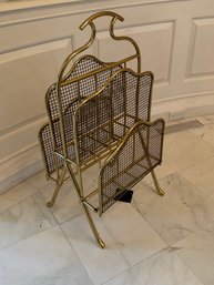 Three Tier Brass Magazine Rack