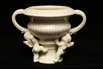Cherub White Porcelain Urn