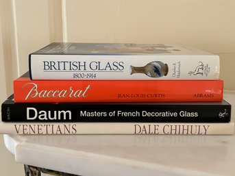 Coffee Table Book Collection Including Baccarat By Jean Lewis Curtis And British Glass