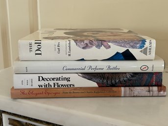 Coffee Table Books Including Decorating With Flower And The Elegant Epergne