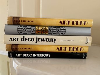 Coffee Table Book Collection Including Art Deco Interiors And Art Deco Jewelry