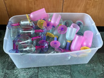 Large Assortment Of Molded Plastic Outdoor Drinking Glasses