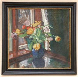 Flower Arrangement Still Life Floral Signed