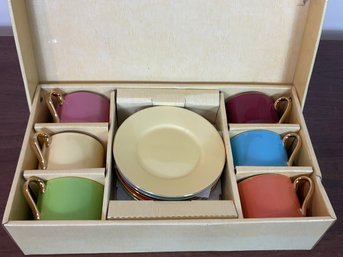 Porcelain Tea Cups And Saucers Set In Box Set Of 6