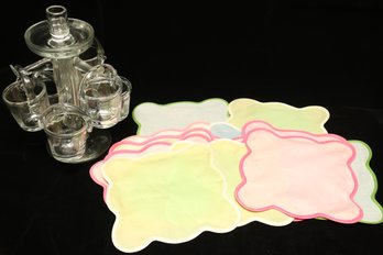 Glass Candleholder With Napkins