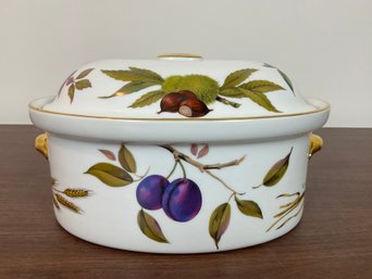 Vintage Royal Worcester Evesham Porcelain Casserole