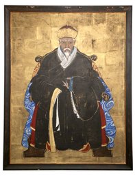 Chinese Sitting Emperor Painting