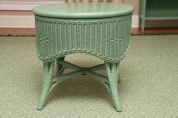 Maine Cottage Green Wicker Coffee Table