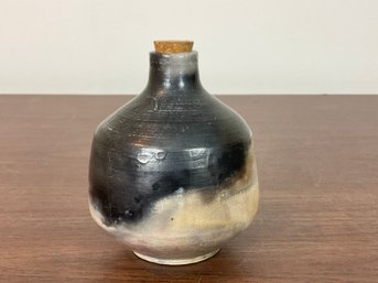 Pottery Jar With Cork Lid