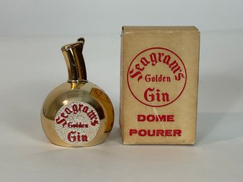 Vintage Seagrams Golden Gin Dome Pourer In Box