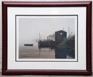 (BRONXVILLE PICK UP) Misty Harbor By David Knowlton Signed And Numbered Serigraph