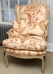 French Wing Bergere Armchair