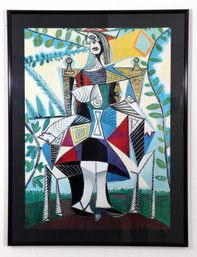 Pablo Picasso Seated Woman In Garden Custom Framed Print