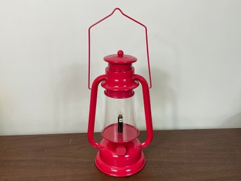 Pottery Barn Battery Operated Red Lantern