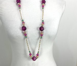 Purple Long Necklace