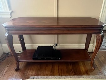 Wood Console Table With Carved Legs