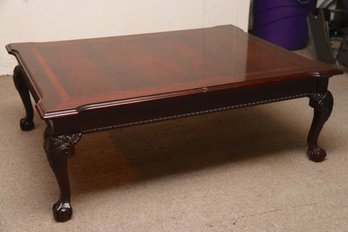 (BRONXVILLE PICK UP) Ball And Claw Foot Mahogany Coffee Table