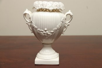 (BRONXVILLE PICK UP) Dual Shoulder White Porcelain Urn