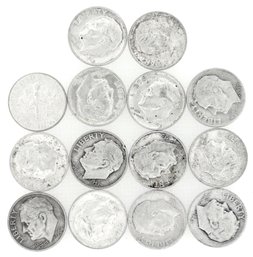 14 Silver Roosevelt Dimes