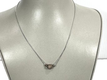 Sterling Silver Necklace With Metal Slides
