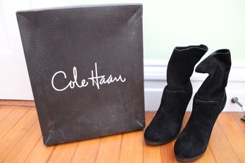 Cole Haan Air Kennedy Black Suede Boots Size 7.5