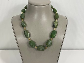 Green Semi Precious Stone Necklace