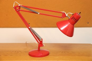 Vintage Red Swing Arm Desk Lamp