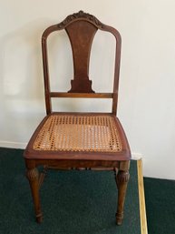 Vintage Wood Cane Chair