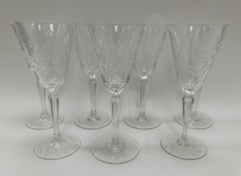 Set Of 7 Small Floral Drinking Glasses