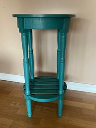 Round Green Wooden Table