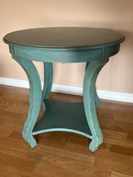 Round Wood Green Table 26 Inch Dia.