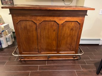 Oak Bar With Hidden Poker Table