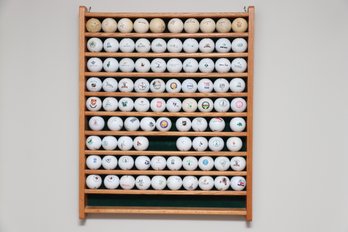 Golf Ball Display Case With Ball Collection