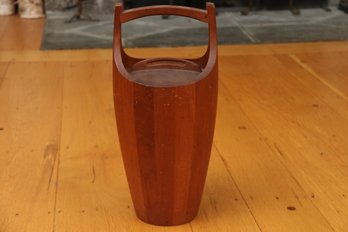 Monumental Dansk Staved Teak Bucket Style Ice Bucket By Jens Quistgaard