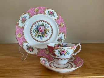 Royal Albert Lady Carlyle Bone China Tea Cup, Saucer And Plate