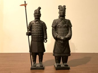 Pair Of Chinese Warriors Statues