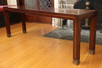 Oversized Console Table With Brass Feet