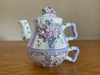 Lady Jayne Handcrafted Tea For One Tea Pot And Cup