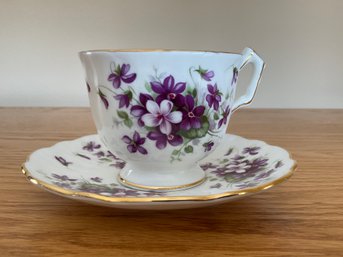 Ansley Violette Fine Bone China Cup And Saucer