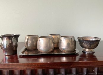 WM Rogers Vintage Silver-plate Serving Pieces With Tray