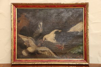 Antique Birds Canvas Painting