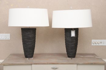 Charcoal Table Lamps With Lucite Base
